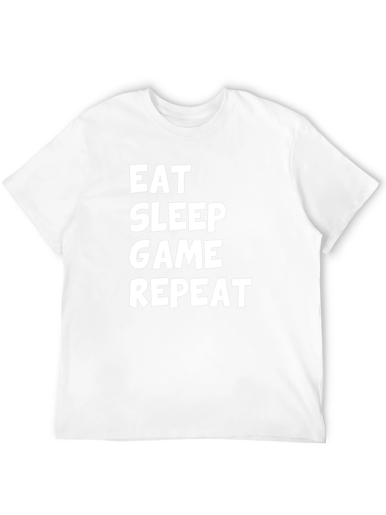Eat Sleep Game Repeat Black Graphic Tee