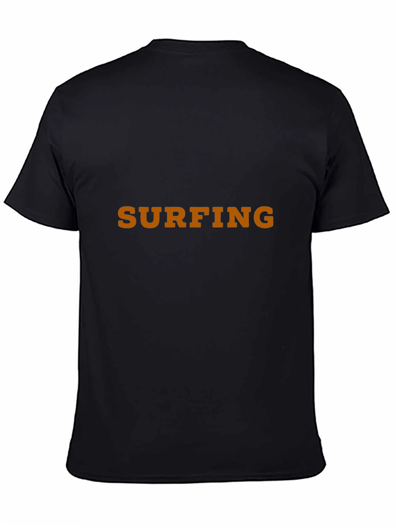Surfing Graphic Print Black T-Shirt