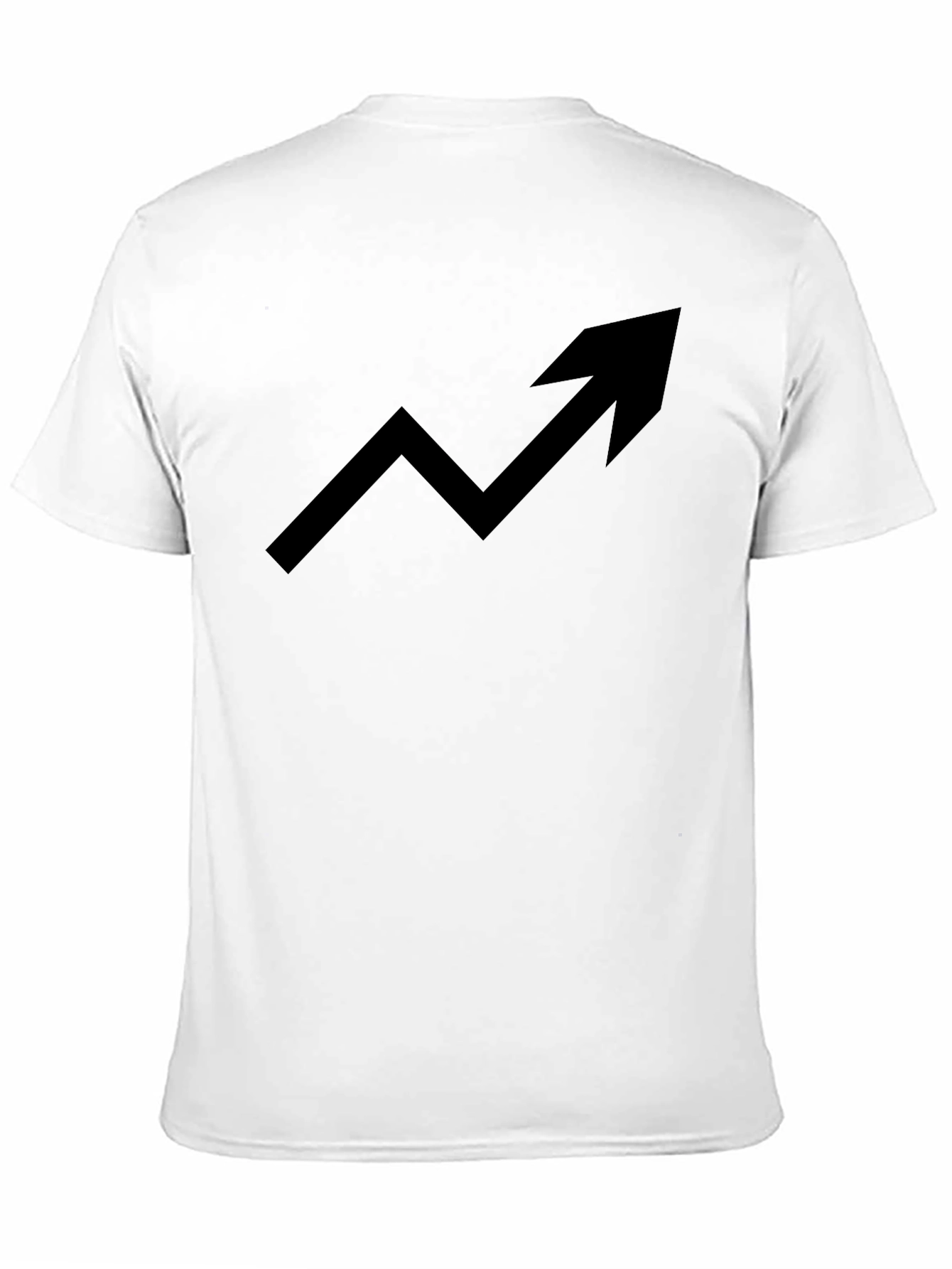 Trending Up Arrow Graphic Tee - Black Cotton T-Shirt