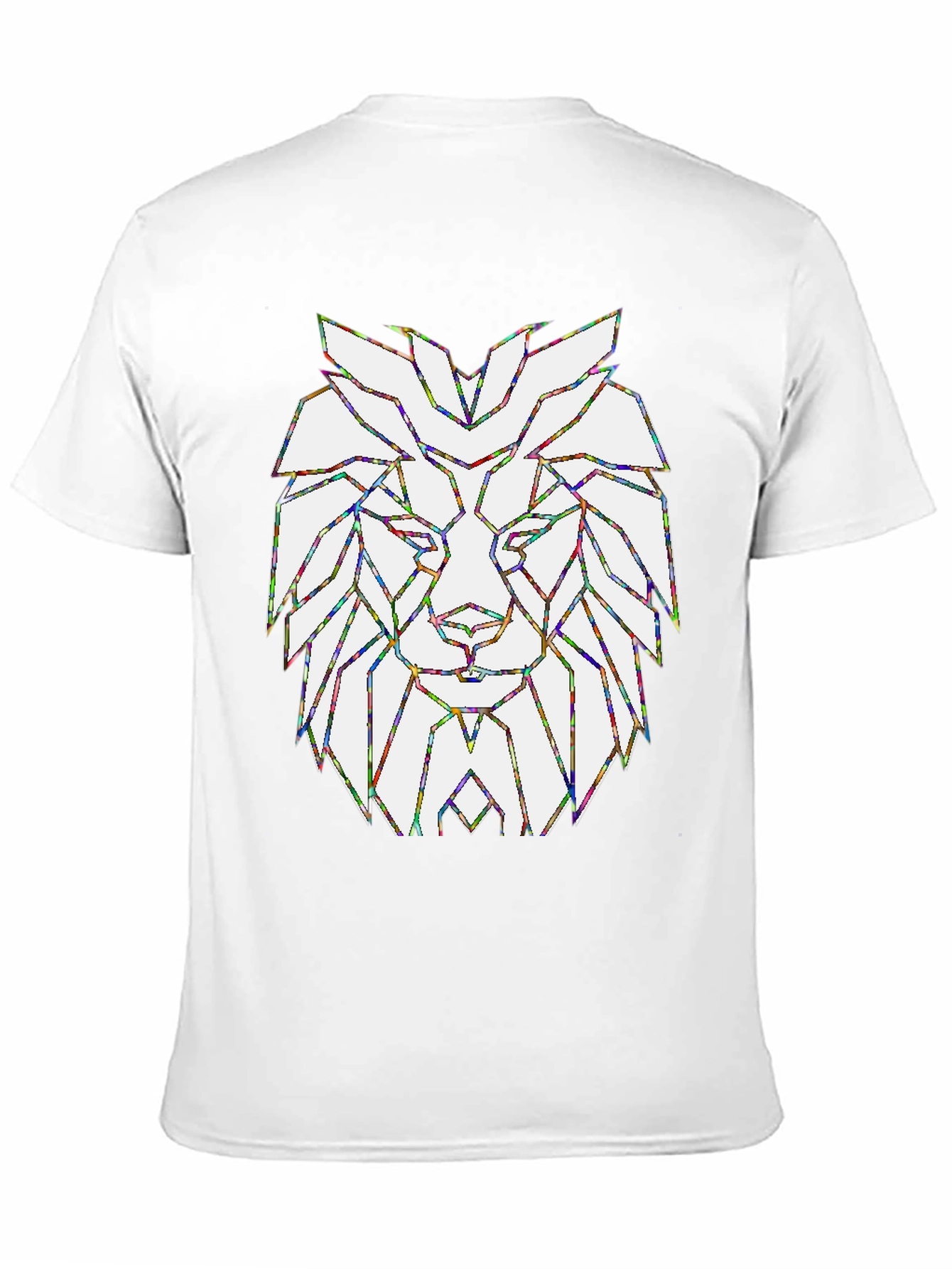Geometric Lion Head Graphic T-Shirt