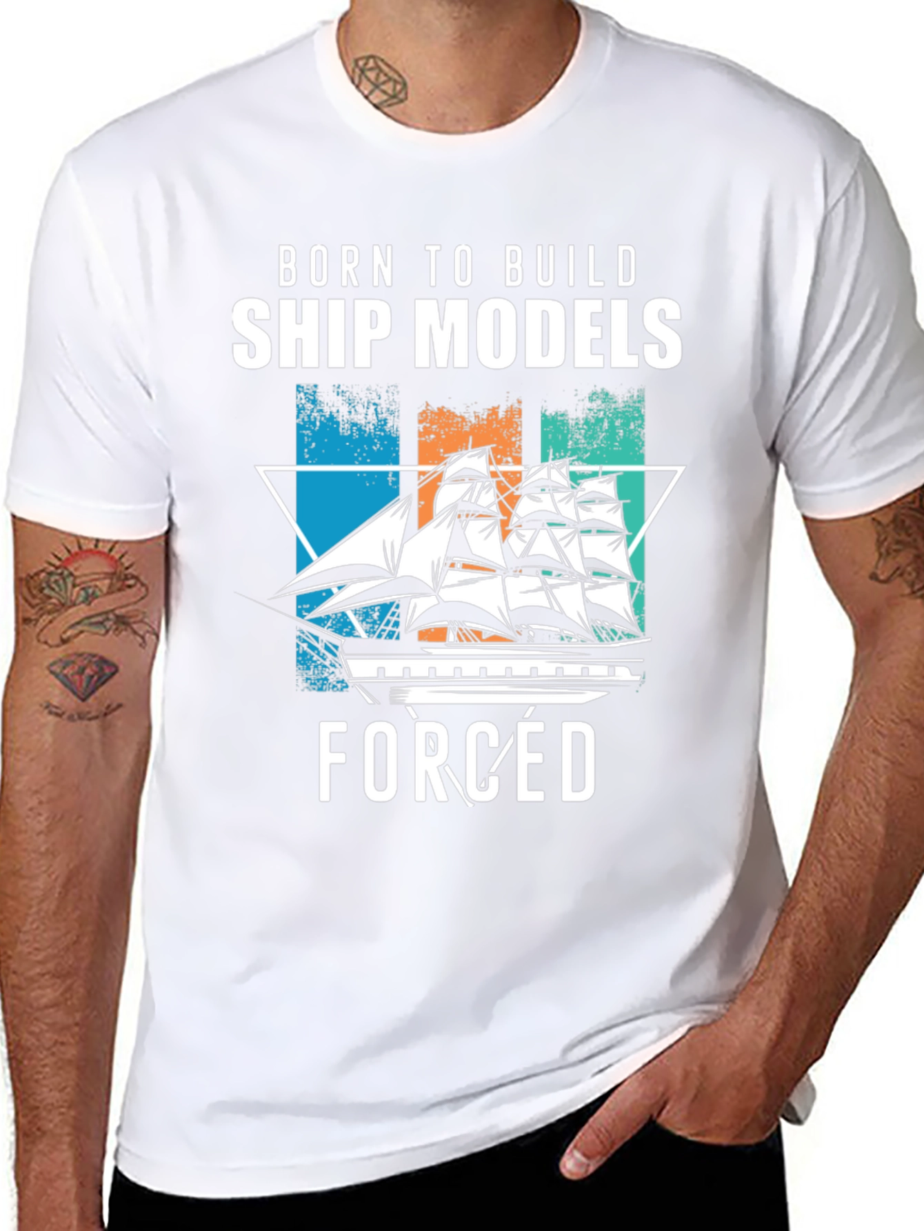 Born to Build Ship Models T-Shirt