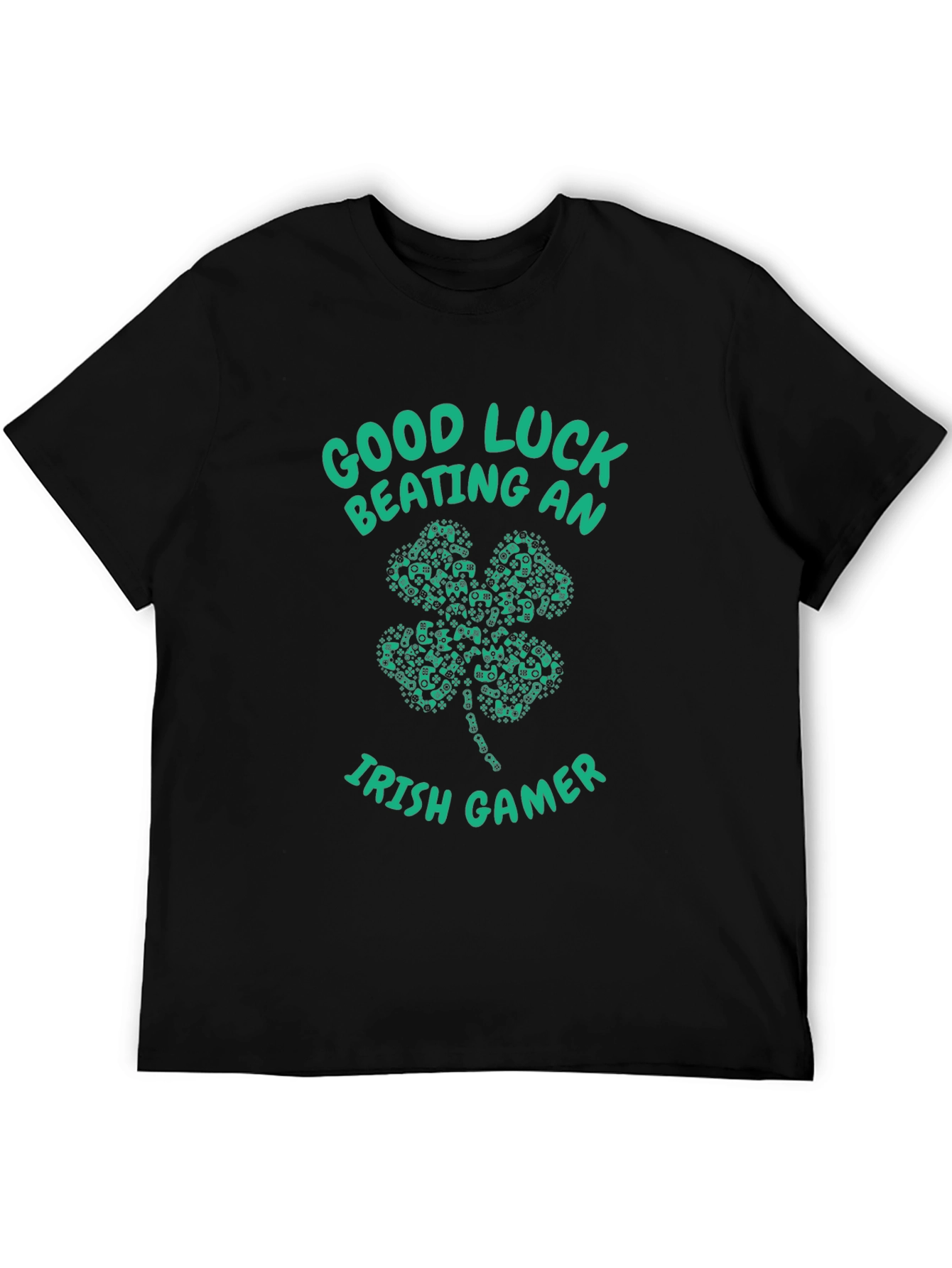 Good Luck Beating an Irish Gamer Black T-Shirt