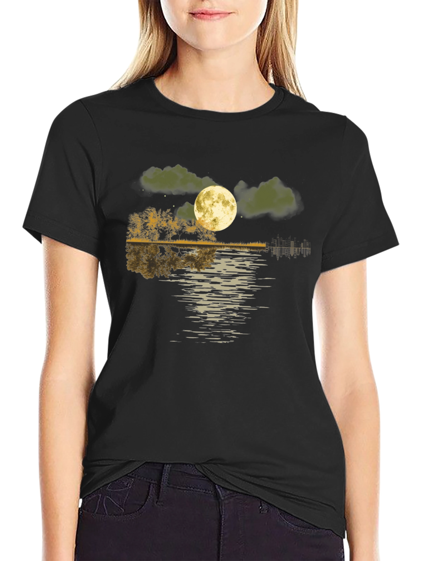 Moonlit Lake Graphic T-Shirt