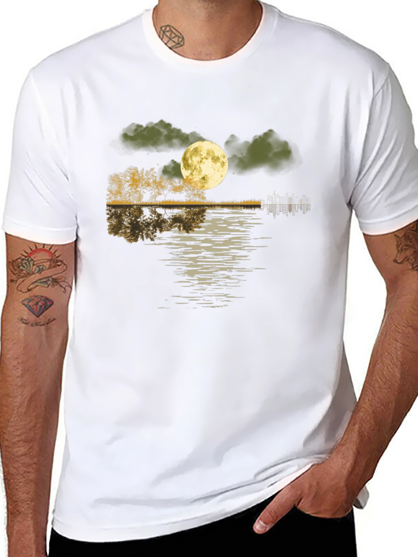 Moonlit Lake Graphic T-Shirt