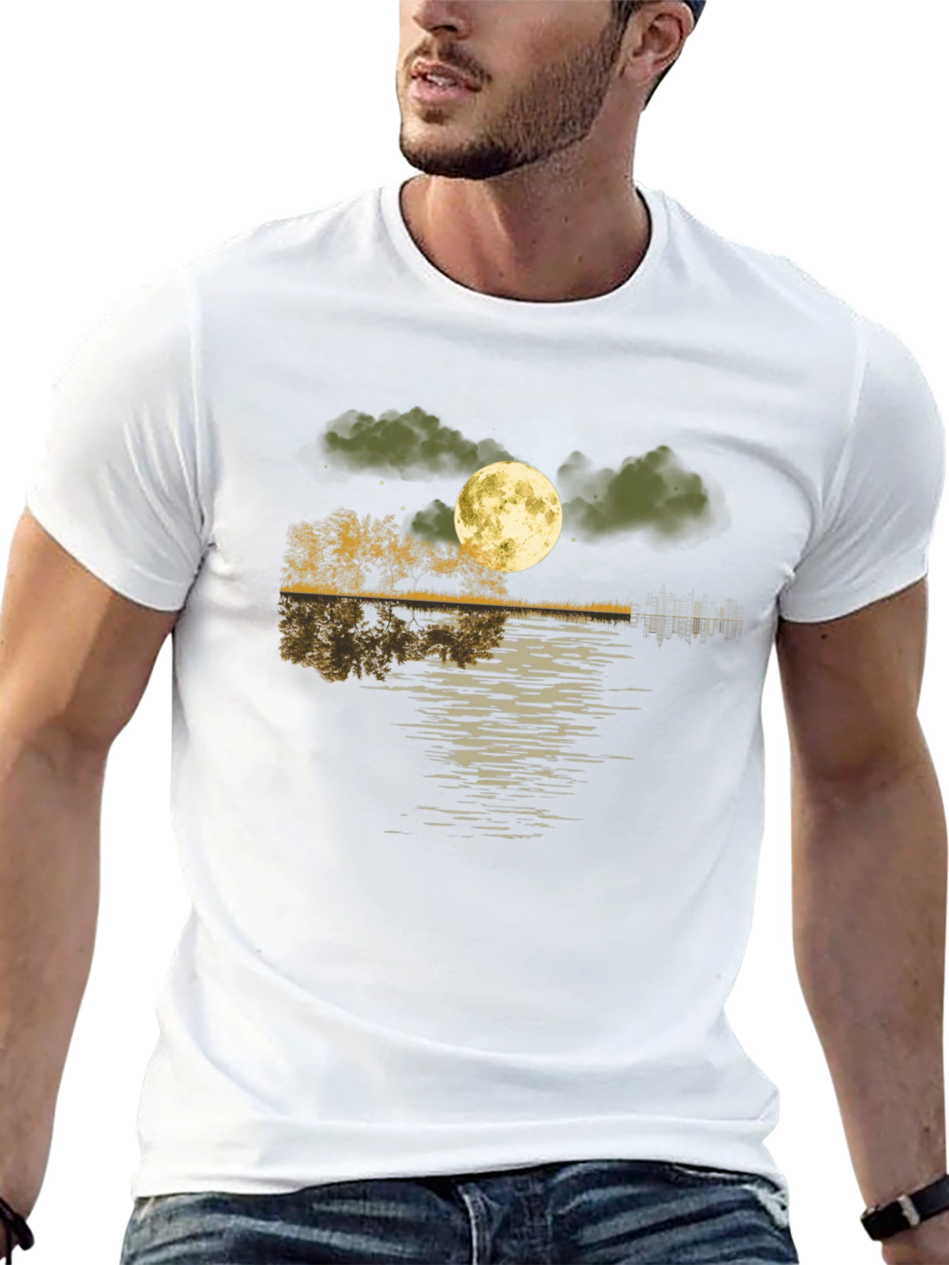 Moonlit Lake Graphic T-Shirt
