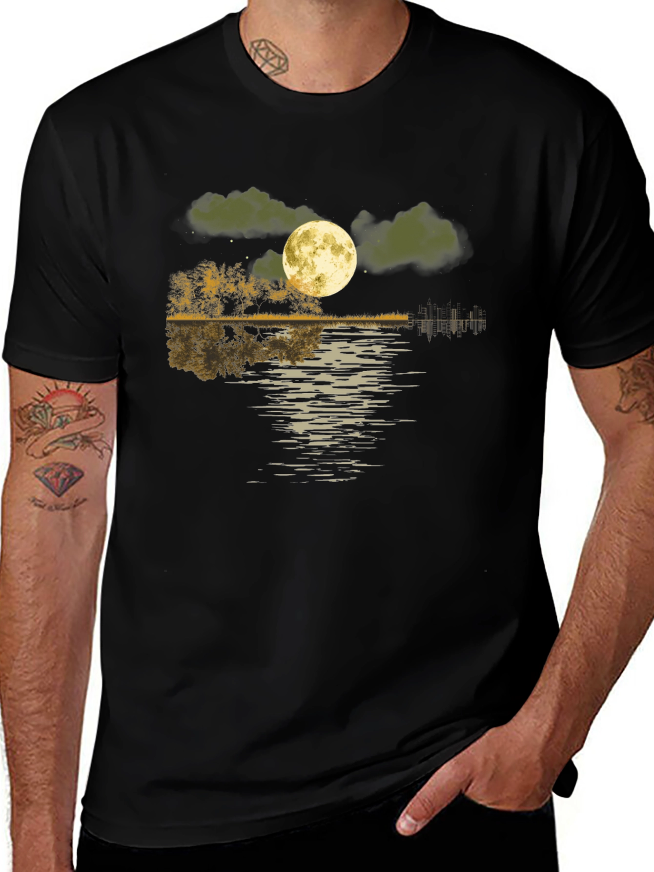 Moonlit Lake Graphic T-Shirt