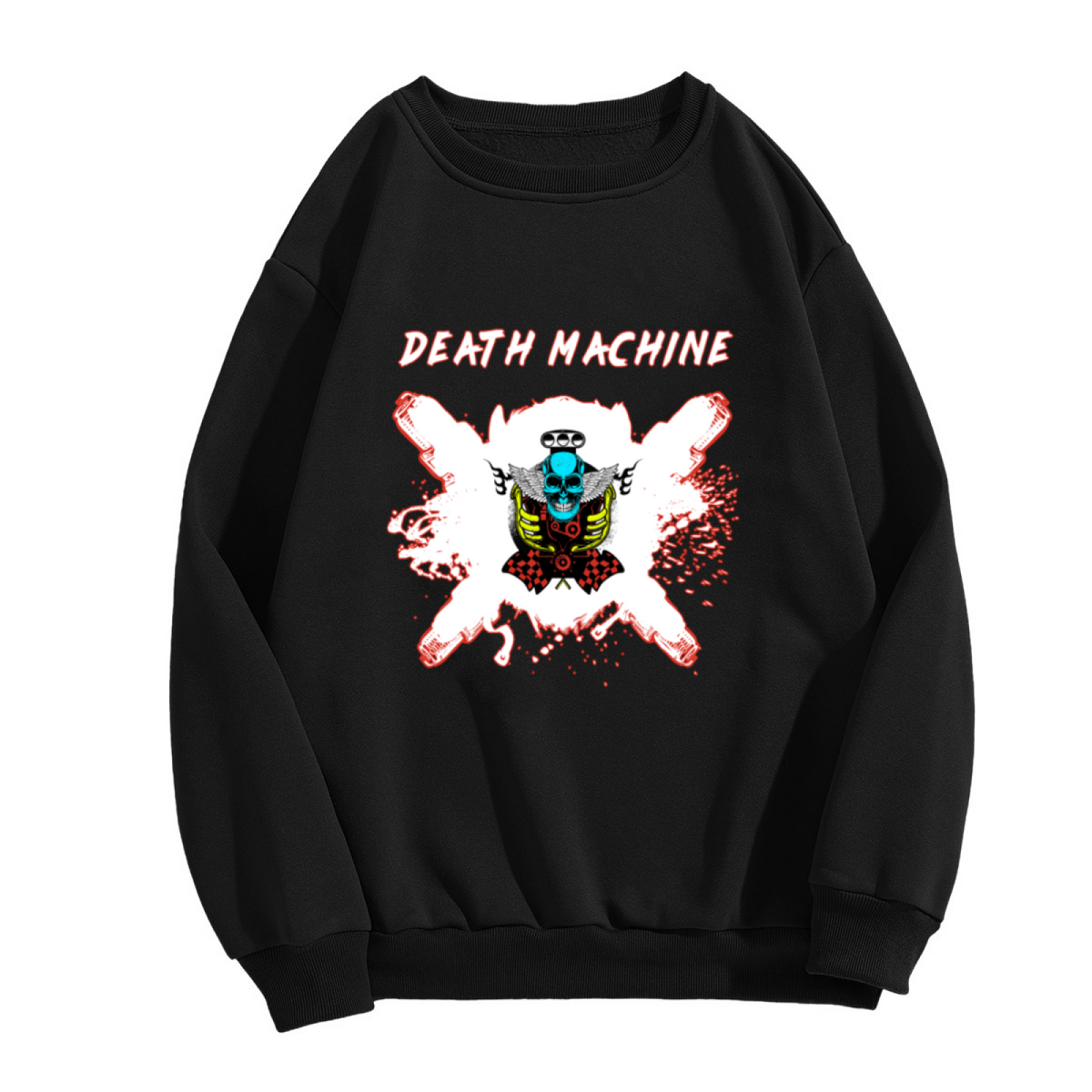 DEATH MACHINE - Gothic Skull Heavy Metal Graphic ԲÁìÎÀÒÂ | Unisex Pullover Sweatshirt