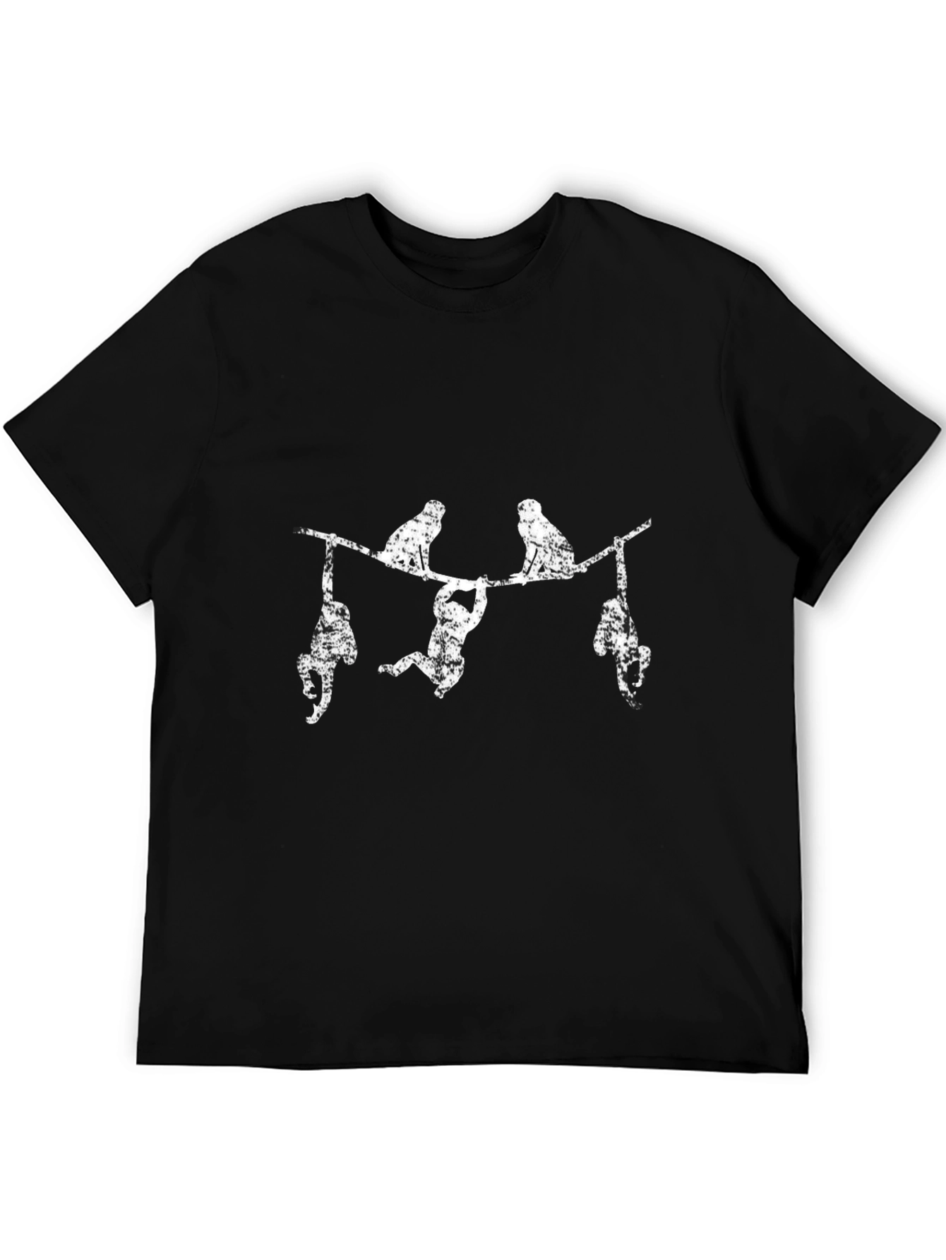 Monkey Business Graphic T-Shirt - Mens Black Tee