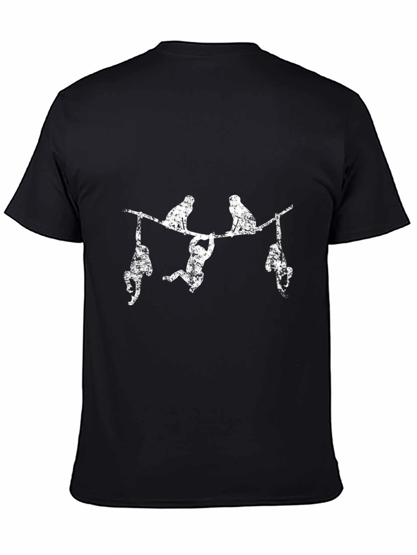Monkey Business Graphic T-Shirt - Mens Black Tee