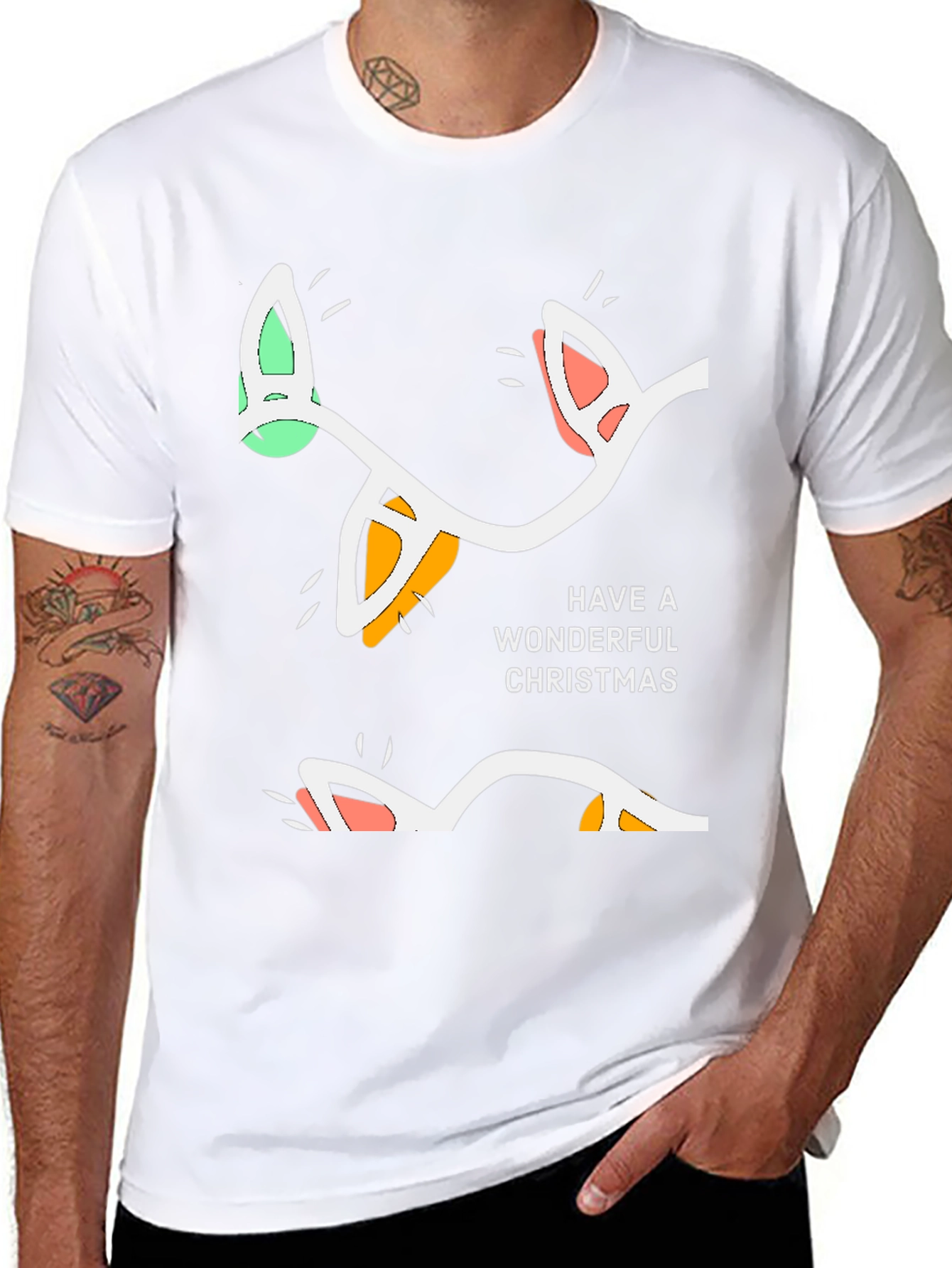 Wonderful Christmas Lights Graphic Tee - Holiday Cheer