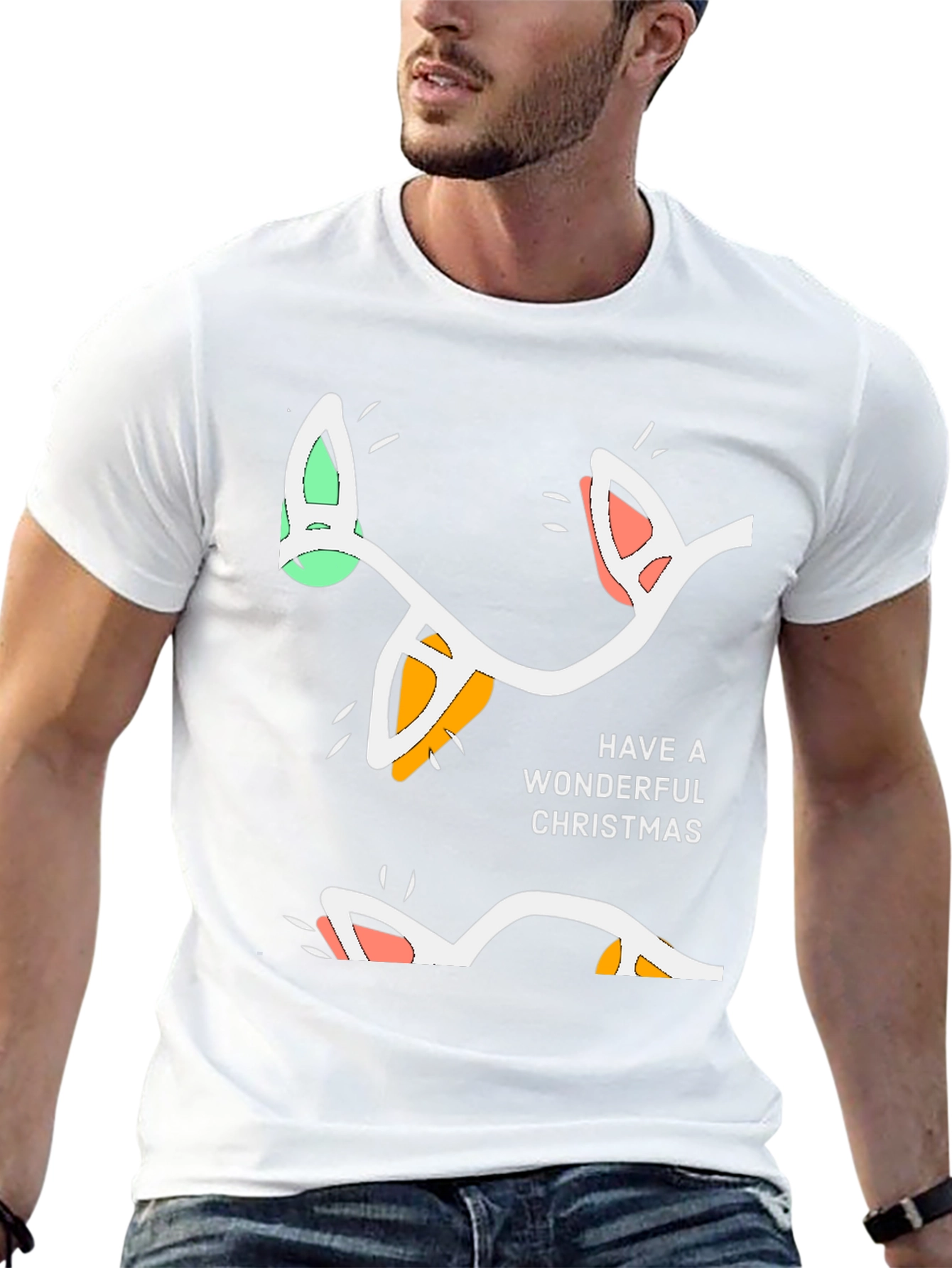 Wonderful Christmas Lights Graphic Tee - Holiday Cheer