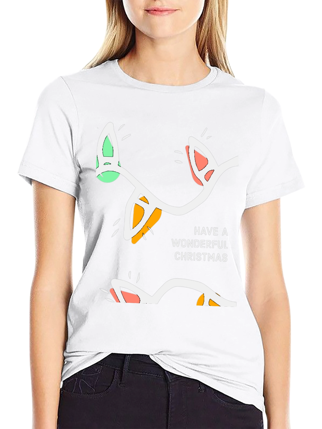 Wonderful Christmas Lights Graphic Tee - Holiday Cheer