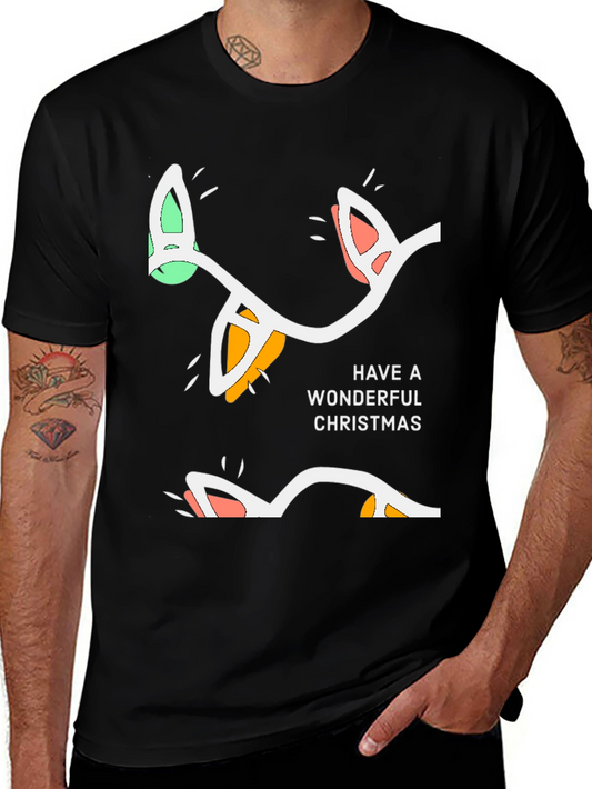 Wonderful Christmas Lights Graphic Tee - Holiday Cheer