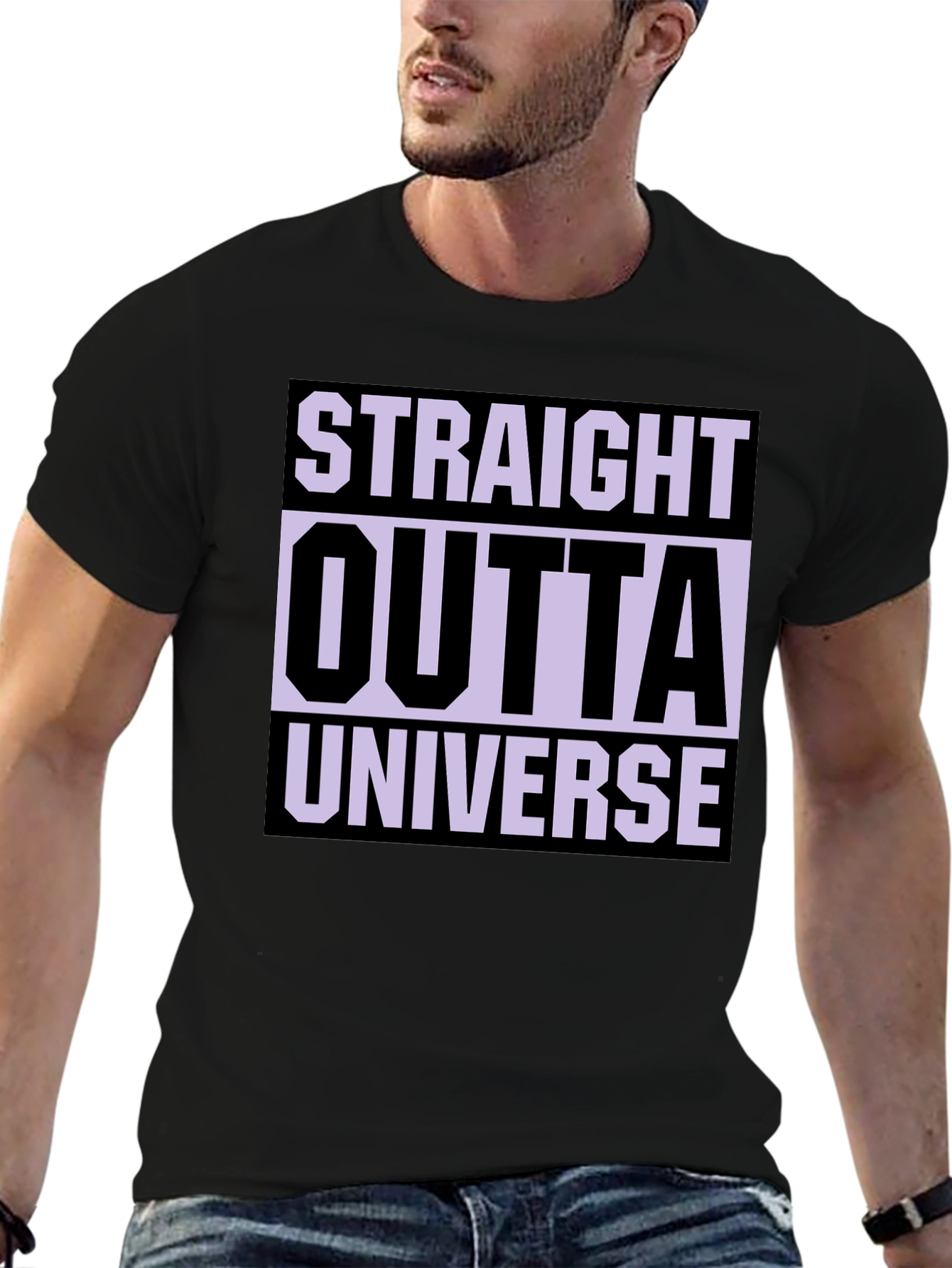 Straight Outta Universe Graphic Tee - Black