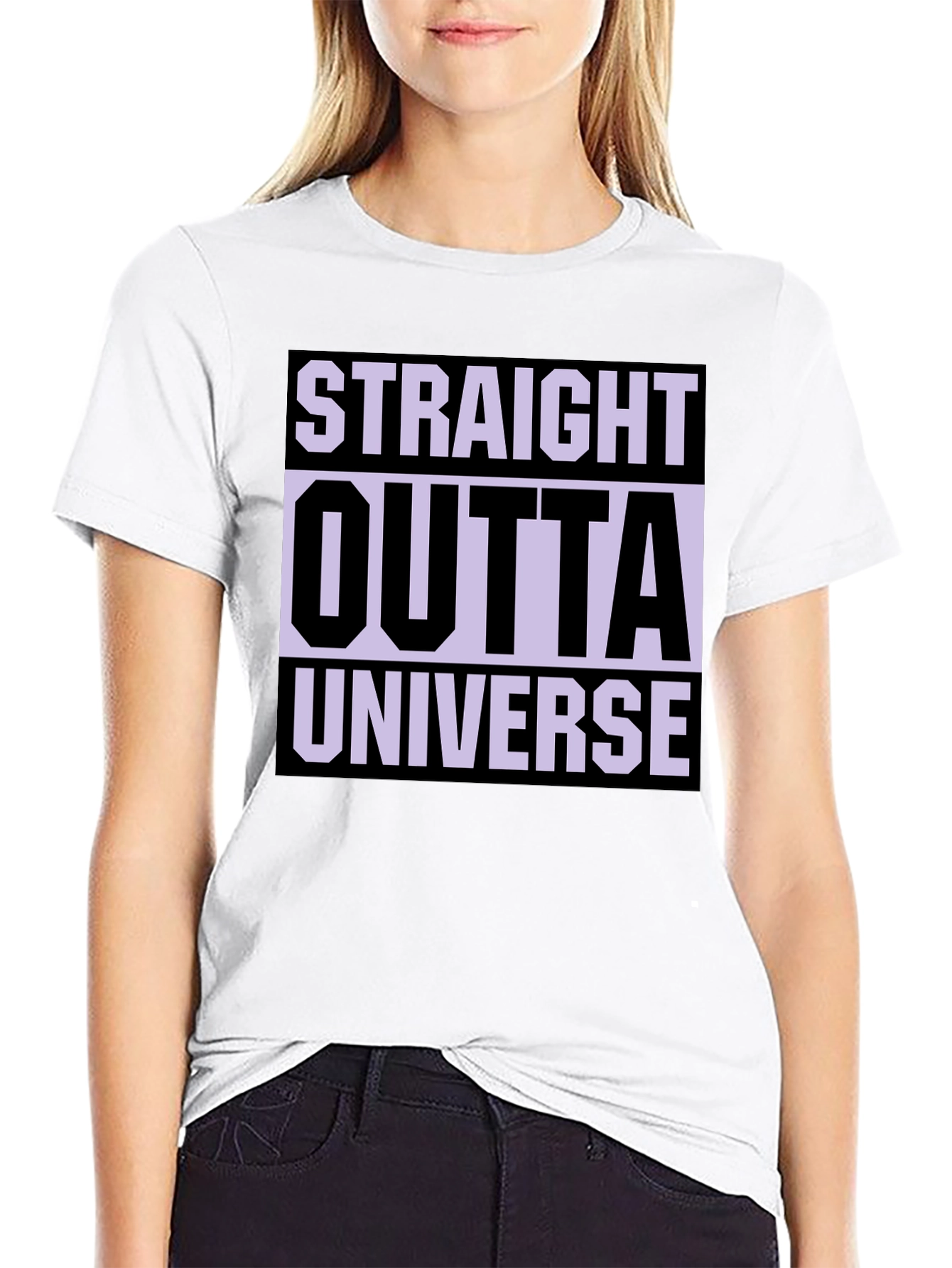 Straight Outta Universe Graphic Tee - Black