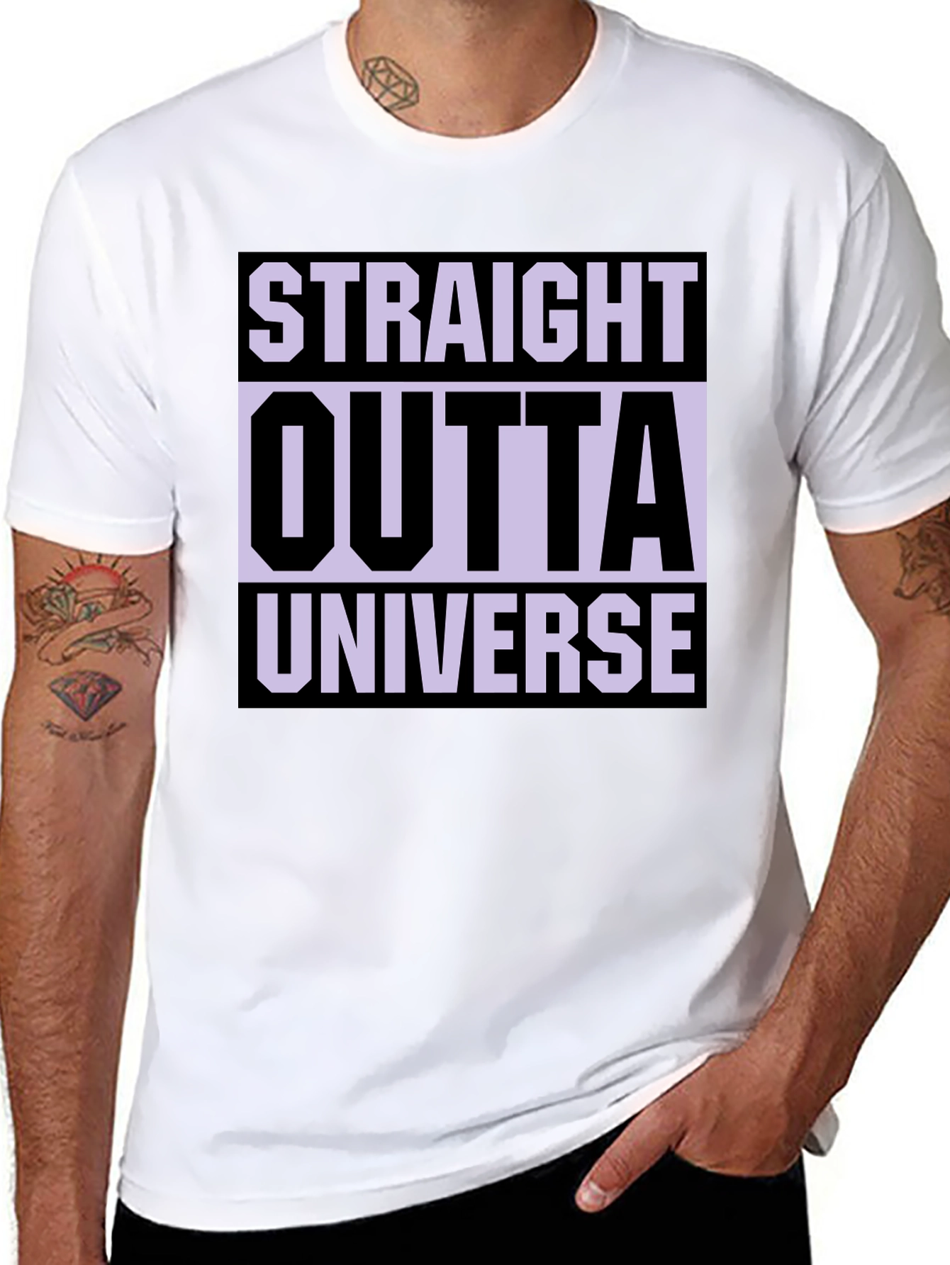 Straight Outta Universe Graphic Tee - Black