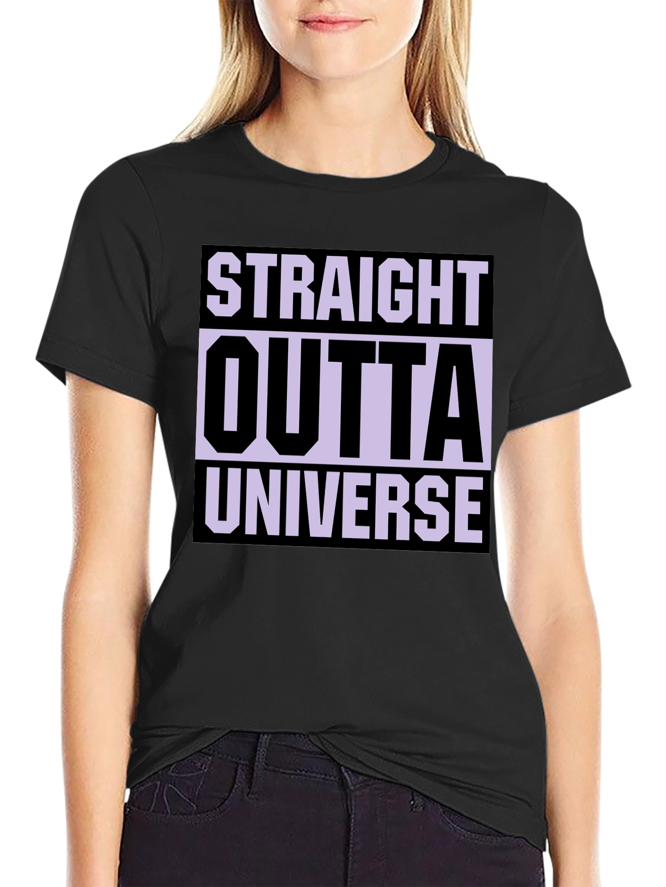 Straight Outta Universe Graphic Tee - Black