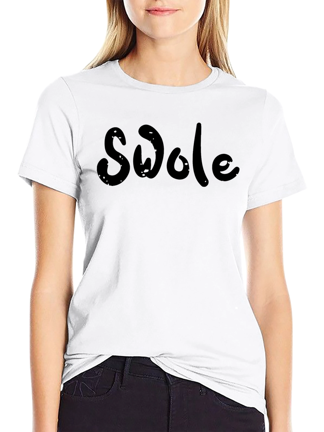 Swole Black Cotton T-Shirt - Gym Fitness Apparel