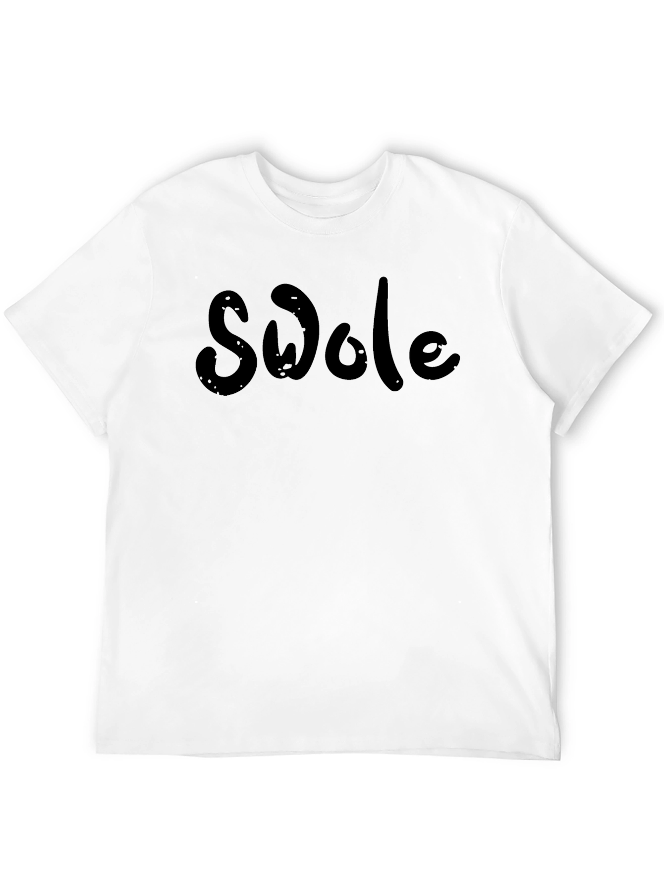 Swole Black Cotton T-Shirt - Gym Fitness Apparel