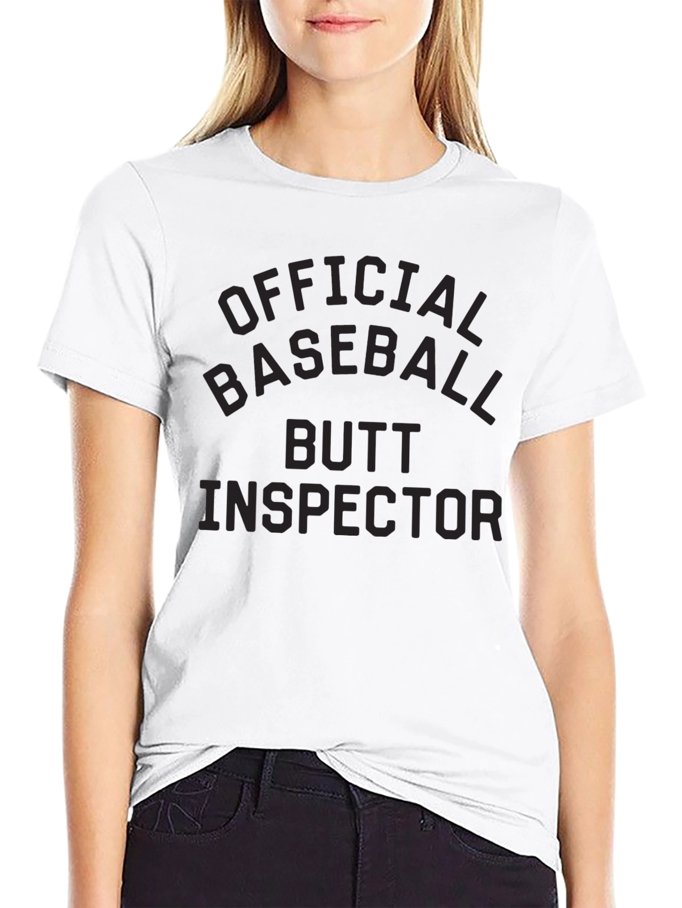 Official Baseball Butt Inspector T-Shirt - Novelty Tee