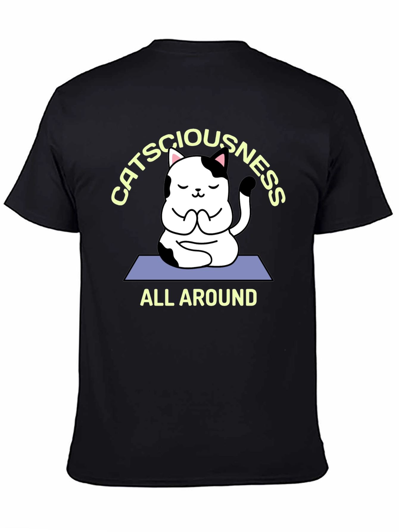 Catsciousness T-Shirt - Meditation Cat Tee