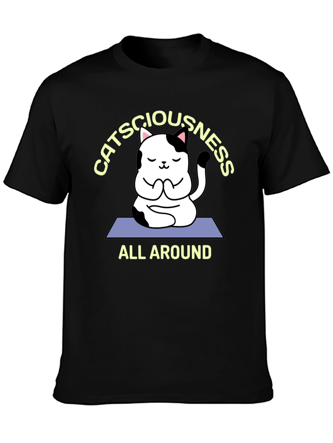 Catsciousness T-Shirt - Meditation Cat Tee