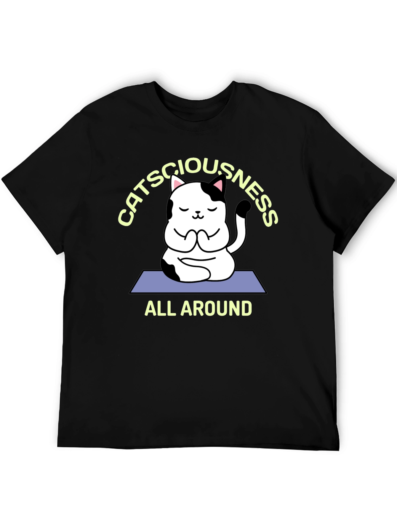 Catsciousness T-Shirt - Meditation Cat Tee