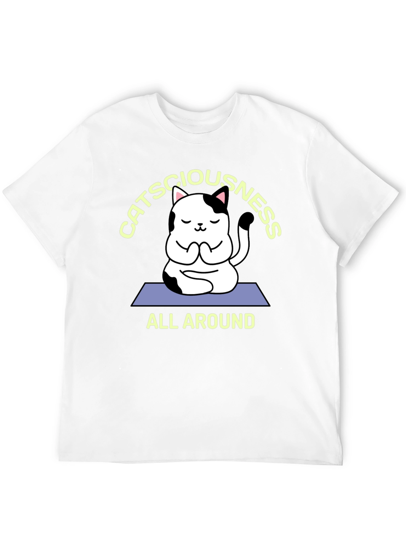 Catsciousness T-Shirt - Meditation Cat Tee