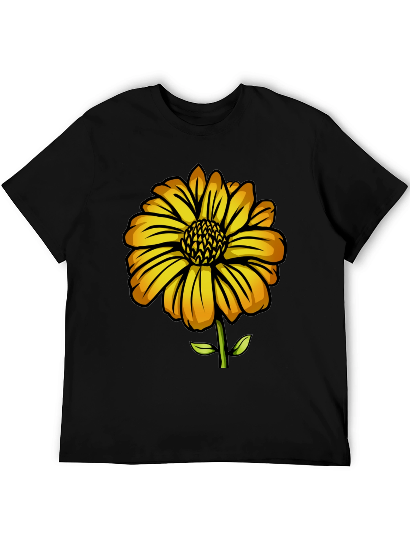 Sunflower Graphic Black T-Shirt