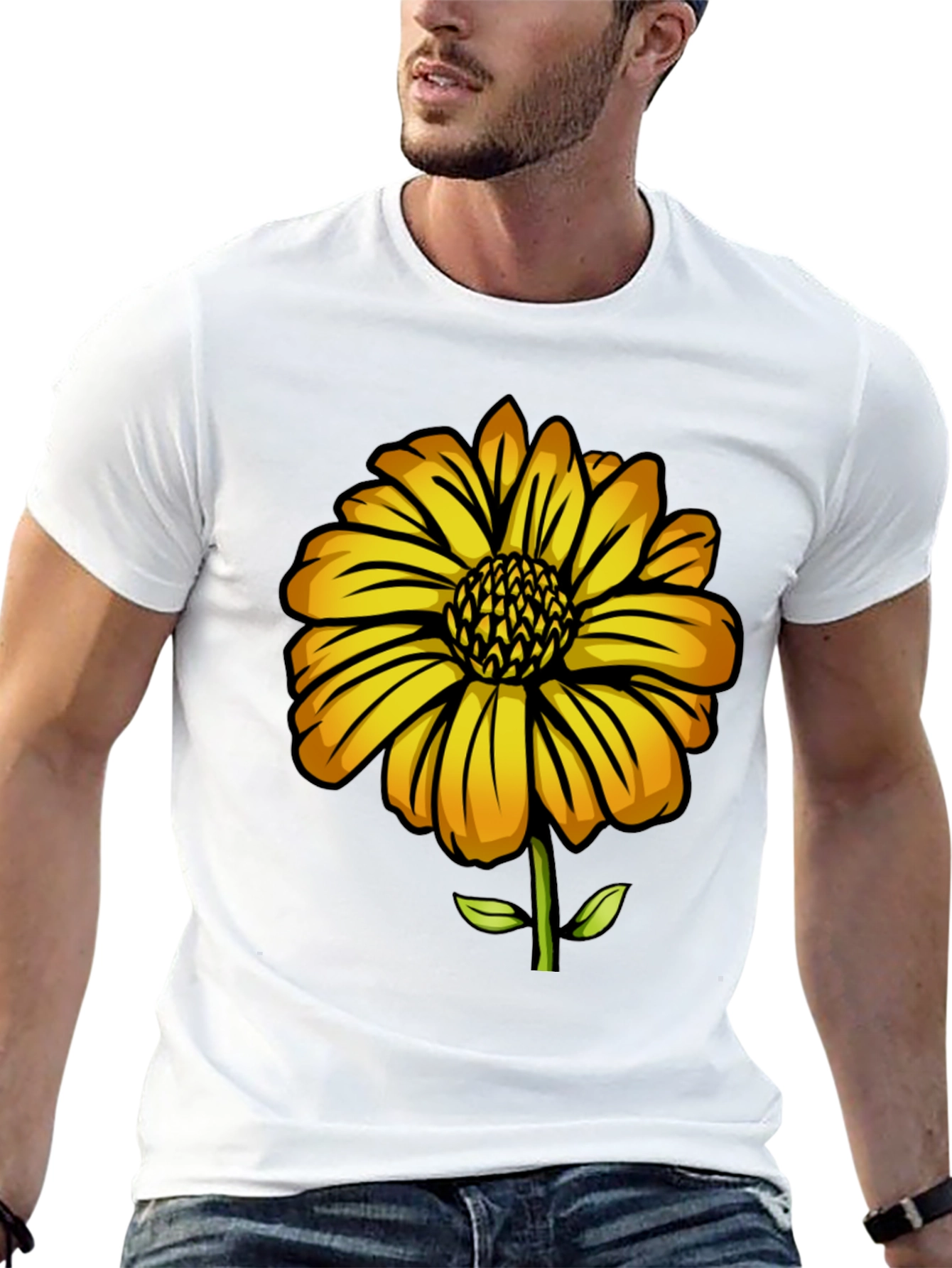 Sunflower Graphic Black T-Shirt