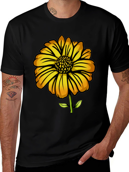 Sunflower Graphic Black T-Shirt