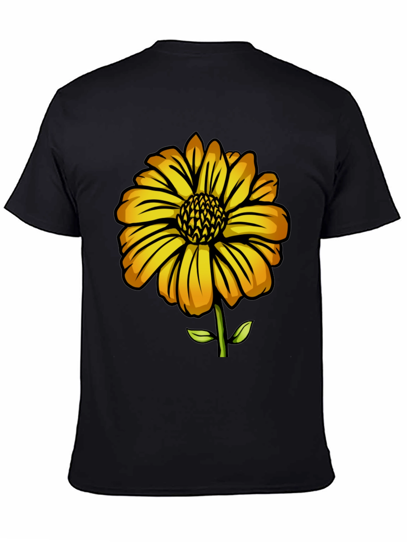 Sunflower Graphic Black T-Shirt
