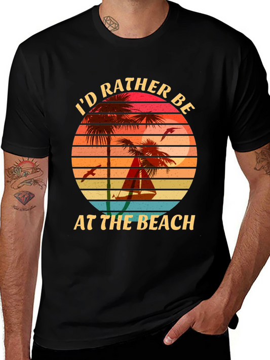 Beach Lover Graphic Tee: Id Rather Be At The Beach