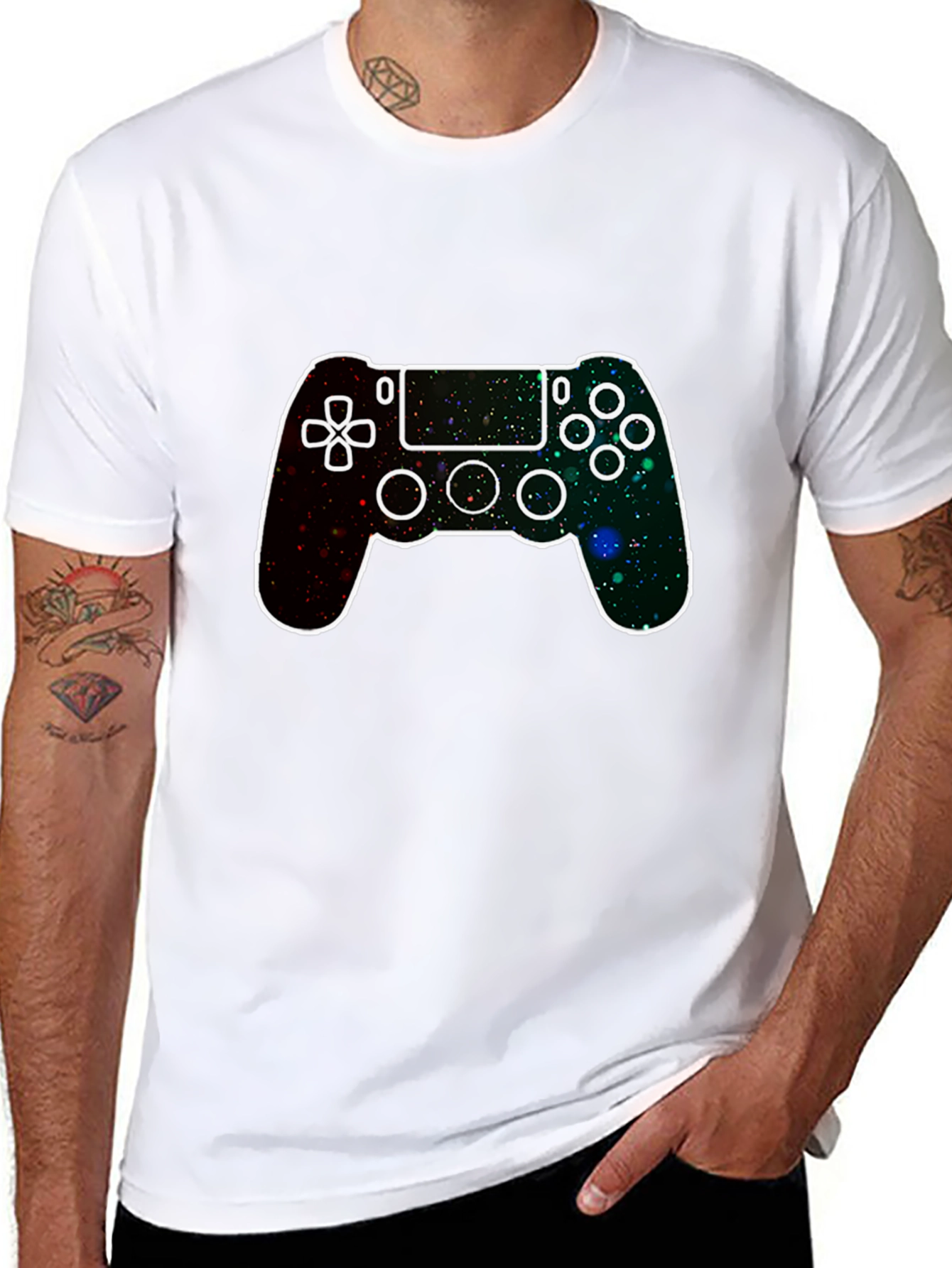 Gaming Galaxy Controller T-Shirt - Black