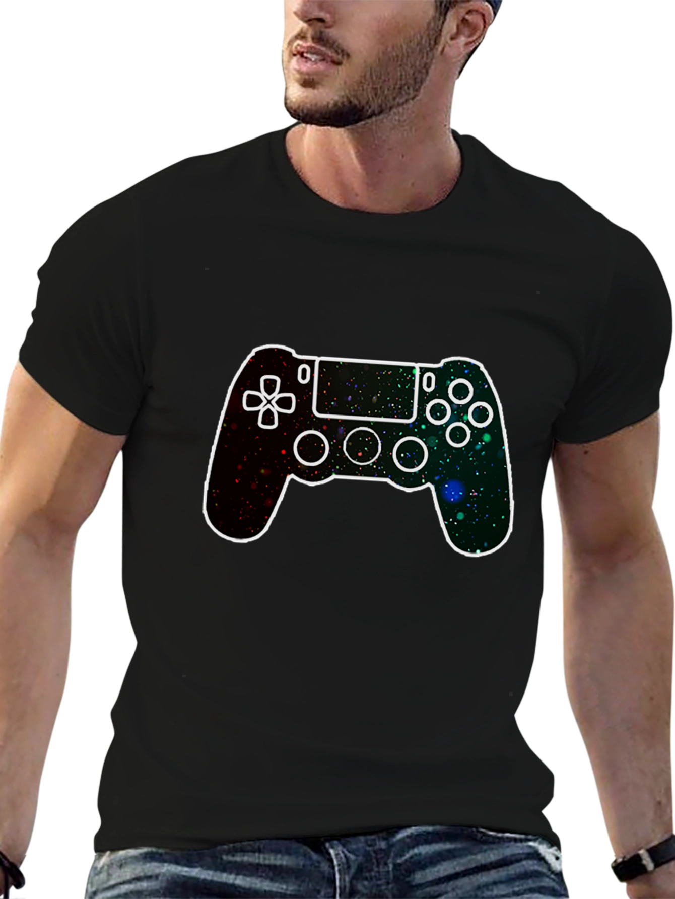 Gaming Galaxy Controller T-Shirt - Black