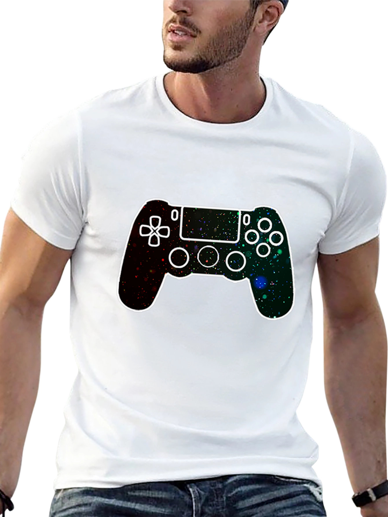 Gaming Galaxy Controller T-Shirt - Black