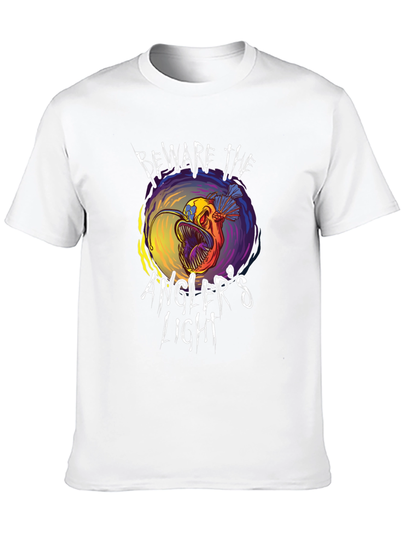 Beware Anglers Light T-Shirt - Unique Fish Graphic