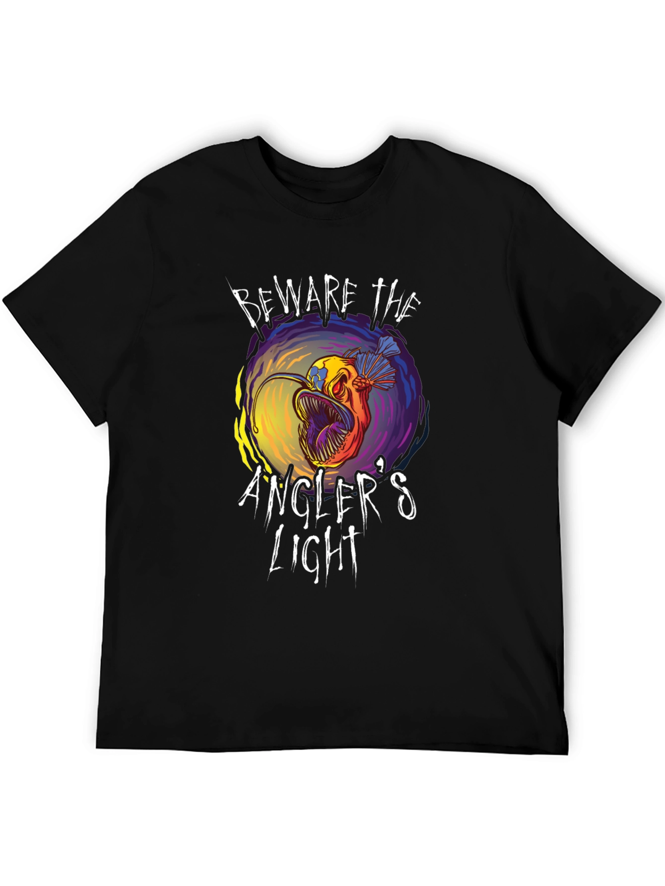 Beware Anglers Light T-Shirt - Unique Fish Graphic