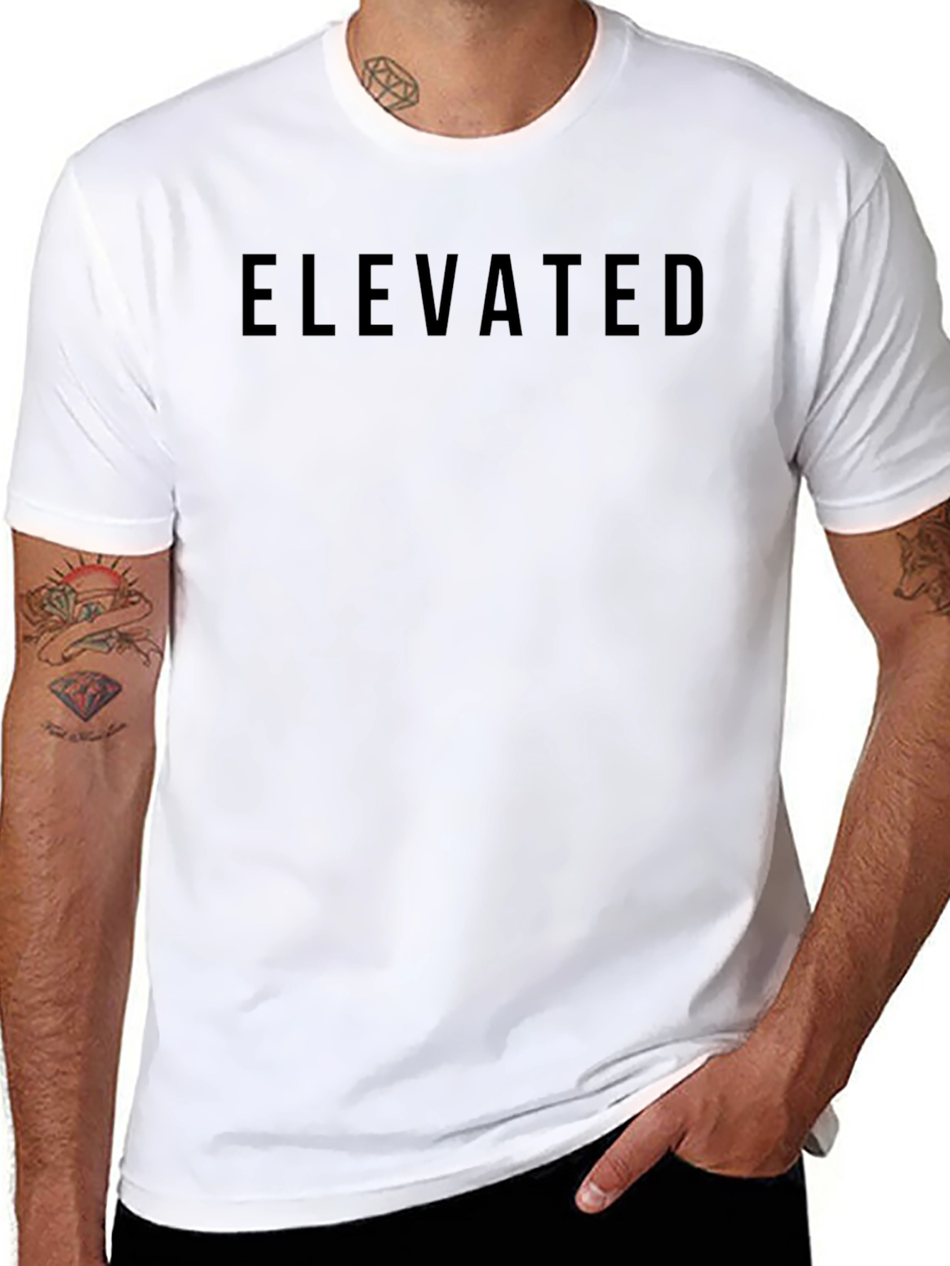 Elevated Black Graphic Tee - Modern Casual Wear