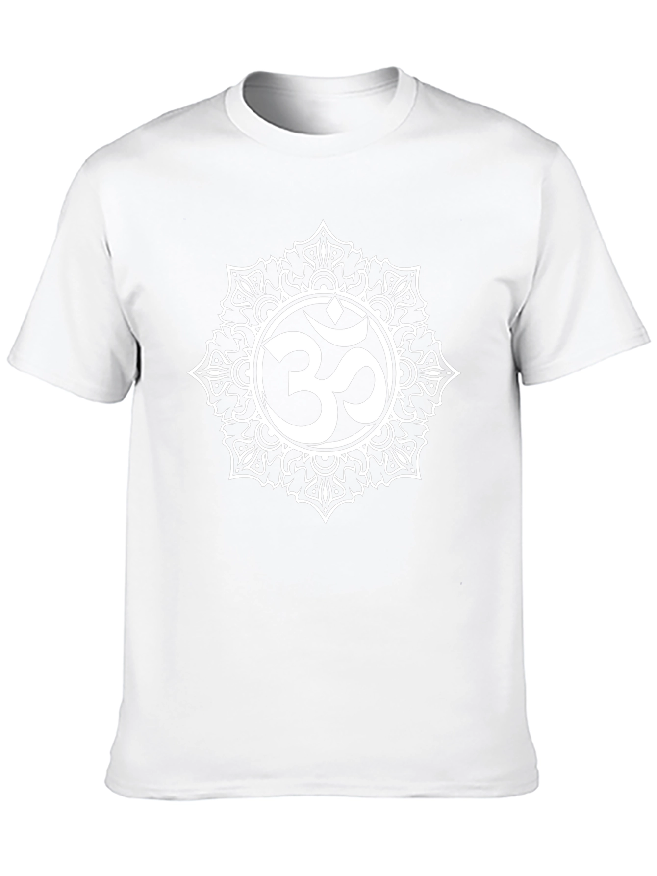 Om Mandala Graphic Tee - Black Cotton Blend Shirt