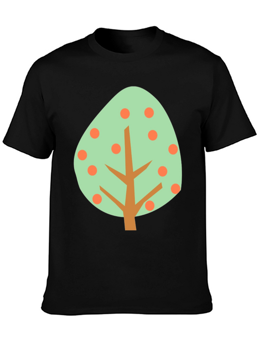 Abstract Tree Graphic Tee - Casual Style