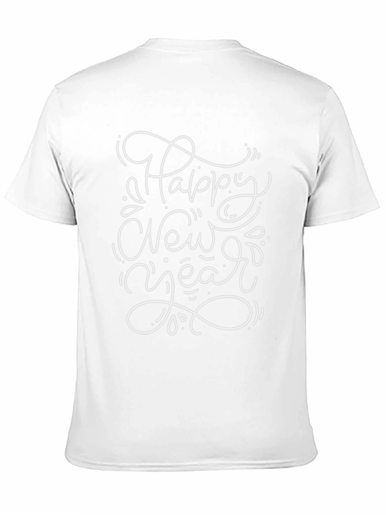Happy New Year Graphic Black T-Shirt