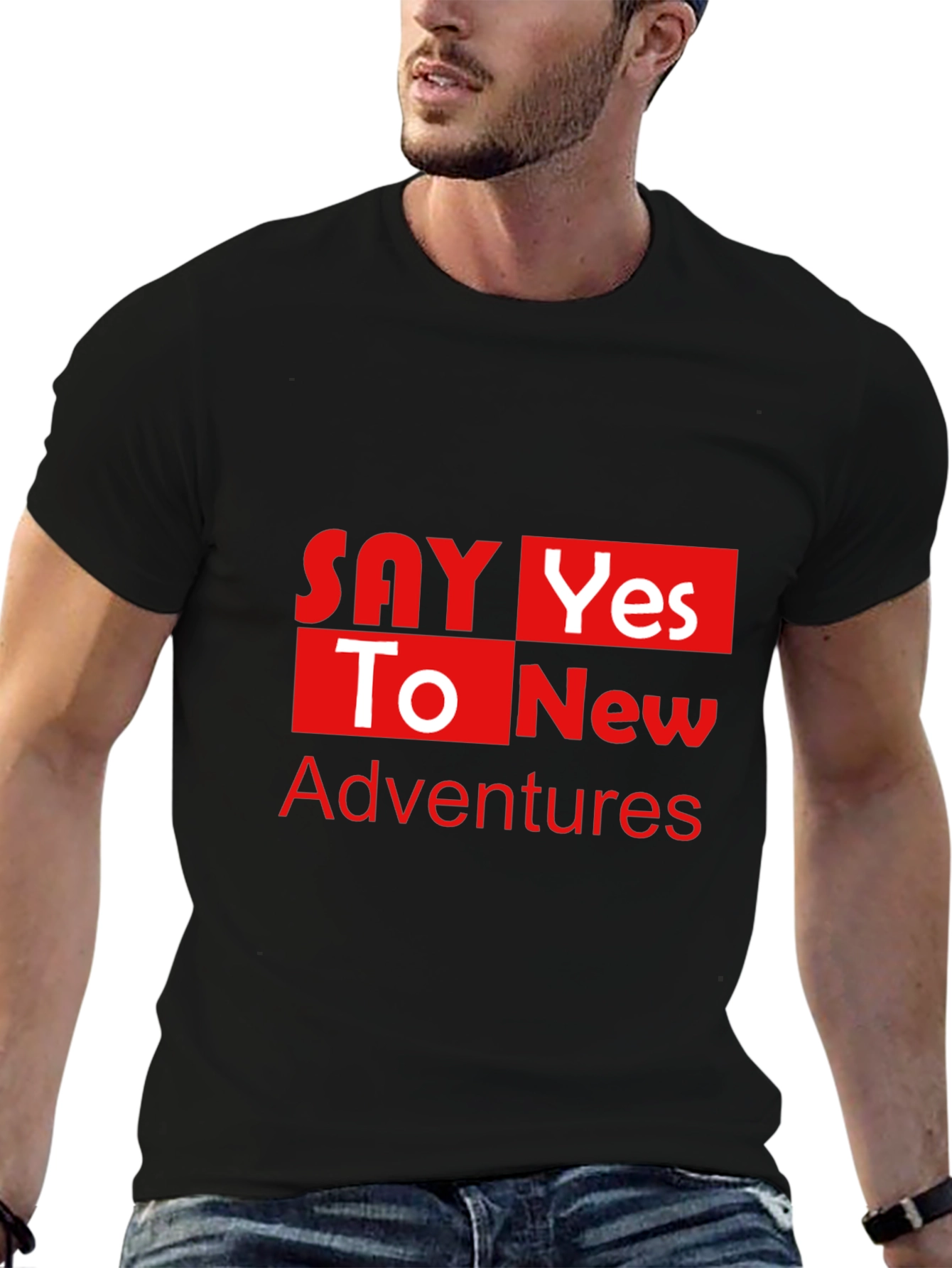 Say Yes To New Adventures Black T-Shirt