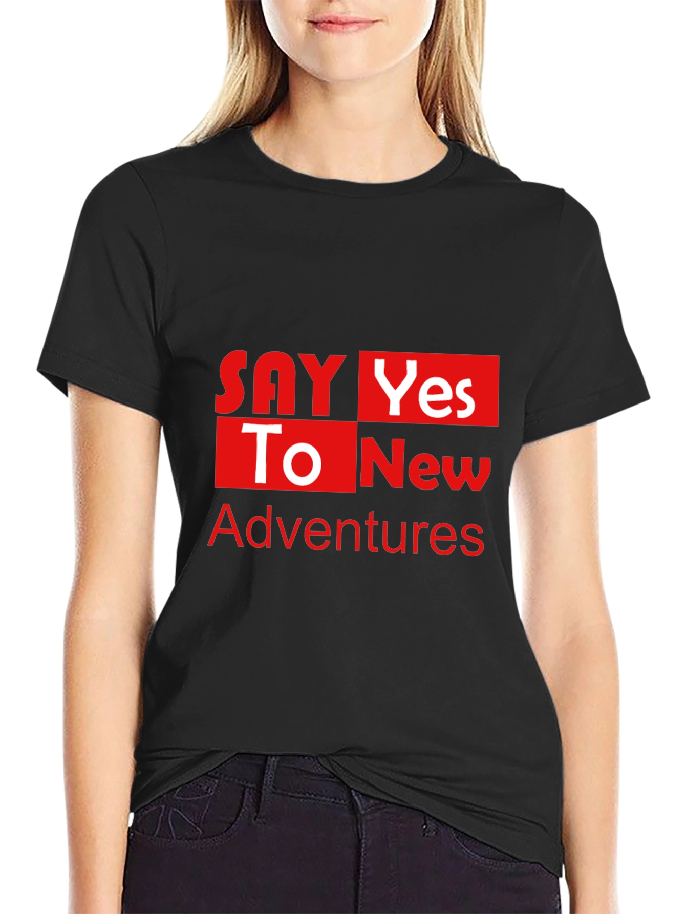 Say Yes To New Adventures Black T-Shirt