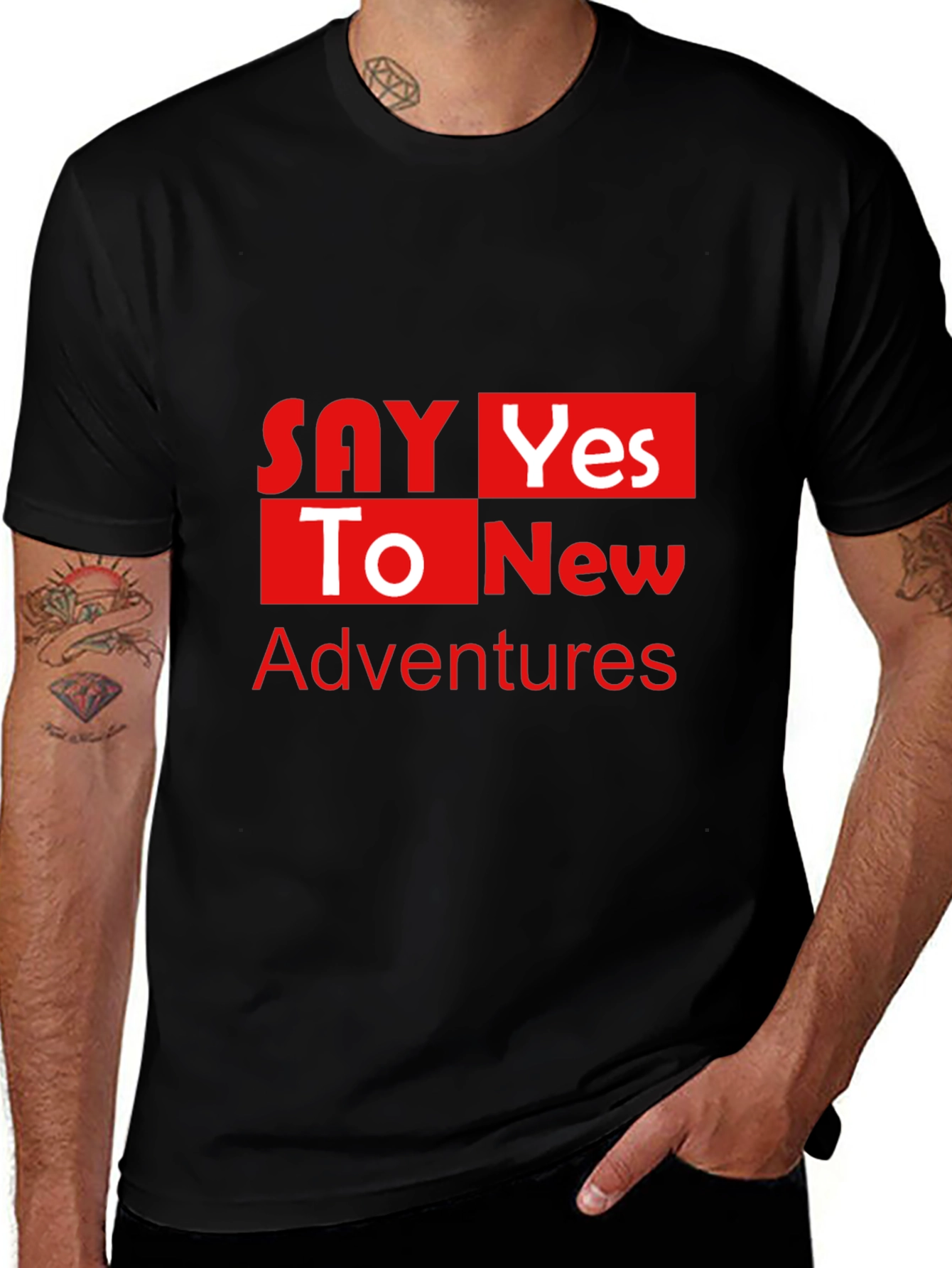 Say Yes To New Adventures Black T-Shirt