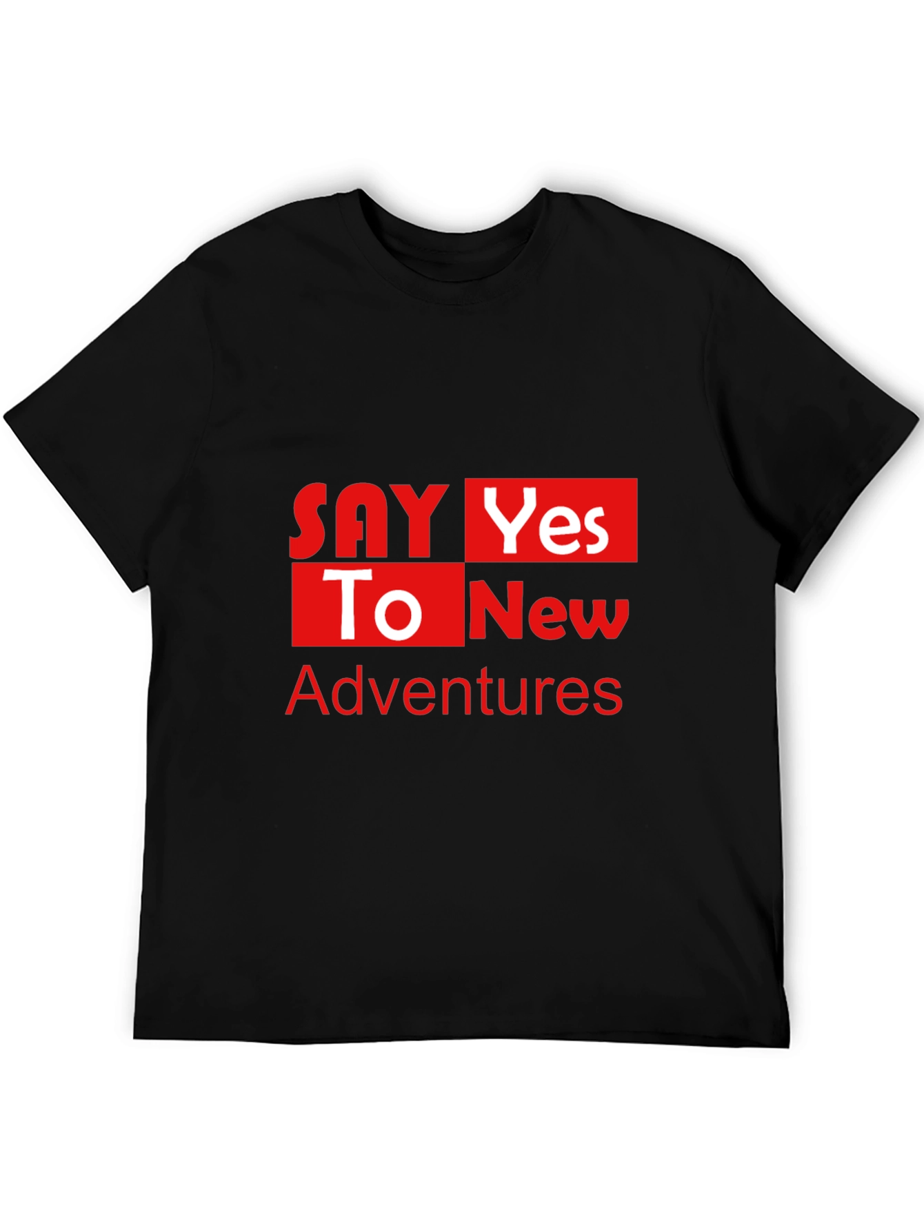 Say Yes To New Adventures Black T-Shirt