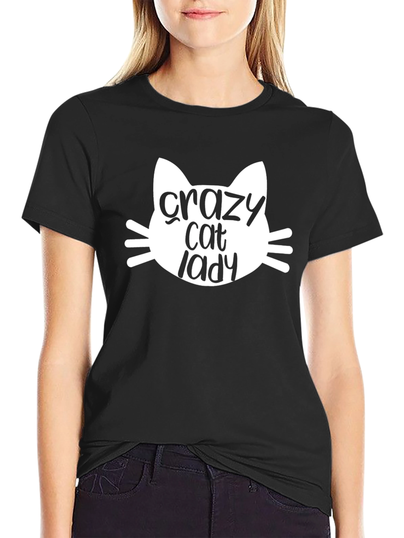 Crazy Cat Lady Graphic Tee - Unisex Black T-Shirt