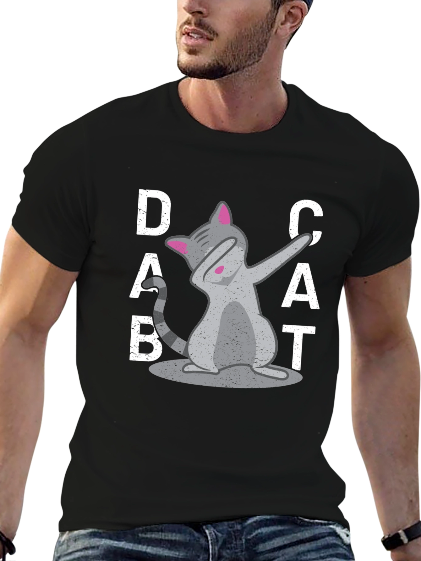 Dab Cat Graphic Tee - Cool Kitten T-Shirt