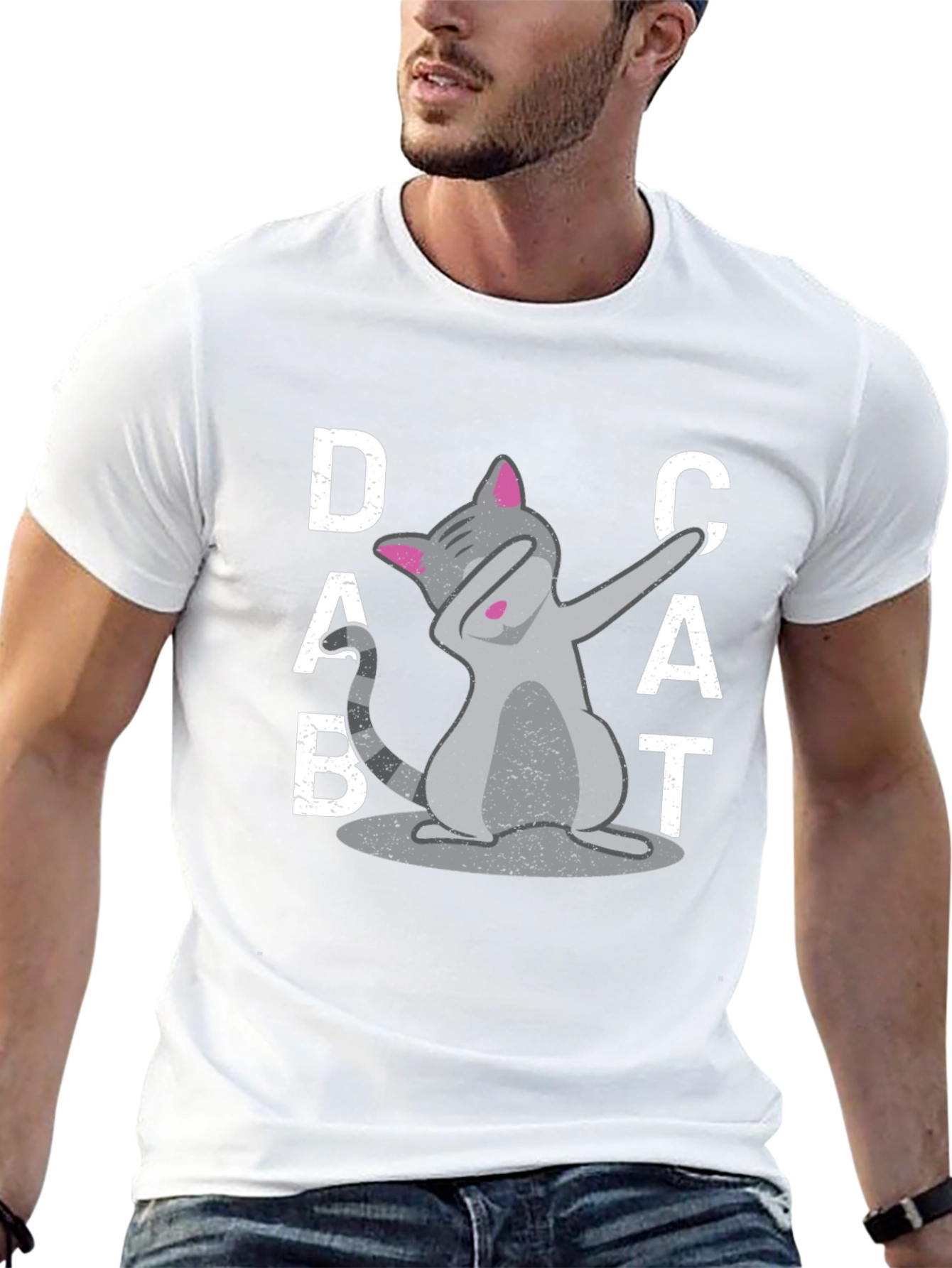 Dab Cat Graphic Tee - Cool Kitten T-Shirt