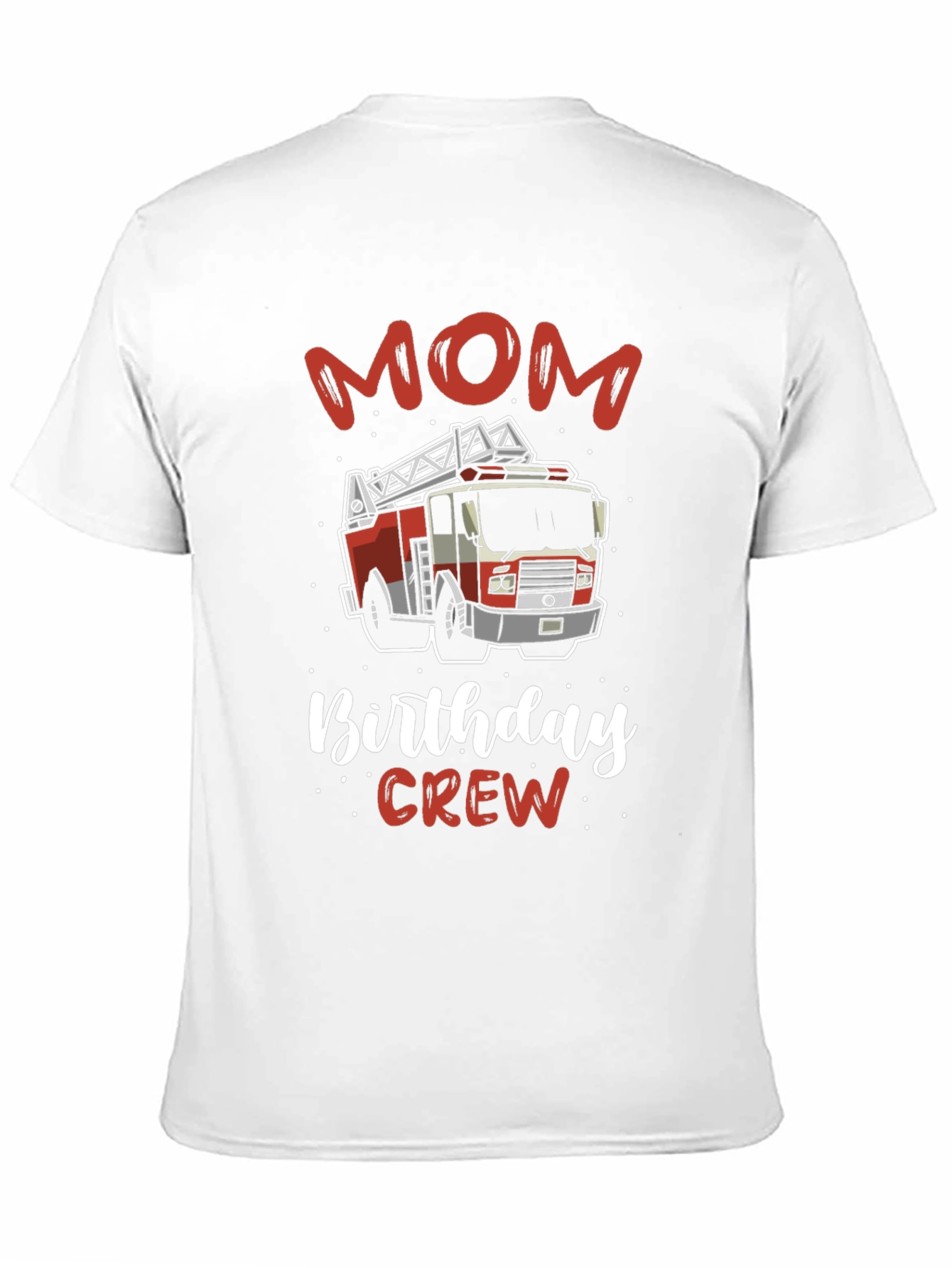 Mom Birthday Crew Firetruck Graphic T-Shirt